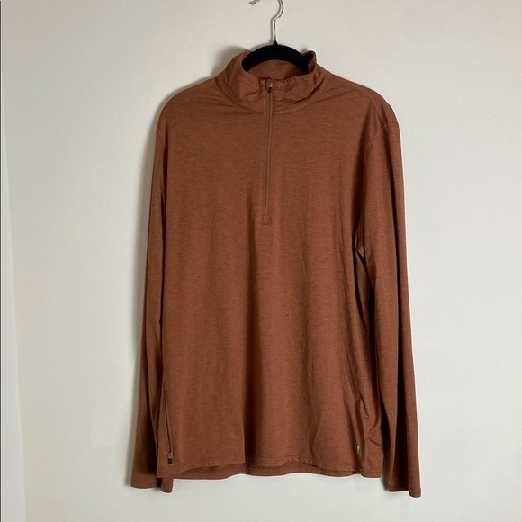 Vuori Other - VUORI Ponto Performance Half Zip Hoodie In Cedar Heather Size L